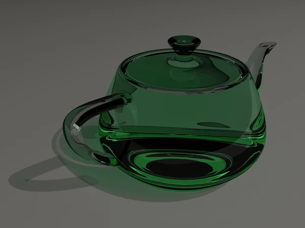 Green teapot — Stock Photo, Image