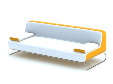 White sofa clipart
