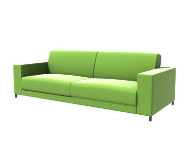 Green sofa clipart