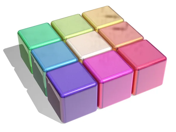 Cubos multicoloridos — Fotografia de Stock