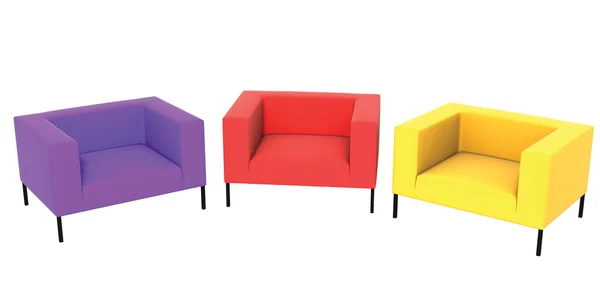 Cadeiras coloridas — Fotografia de Stock