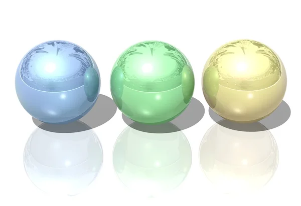Tre färg bollen — Stockfoto