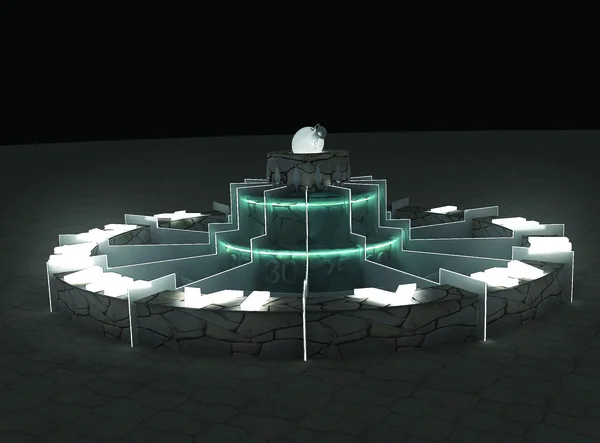 Каскад фонтан — стокове фото