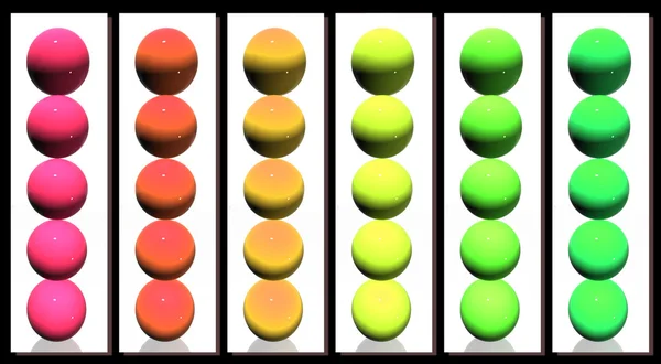 Un collage de globos de colores —  Fotos de Stock