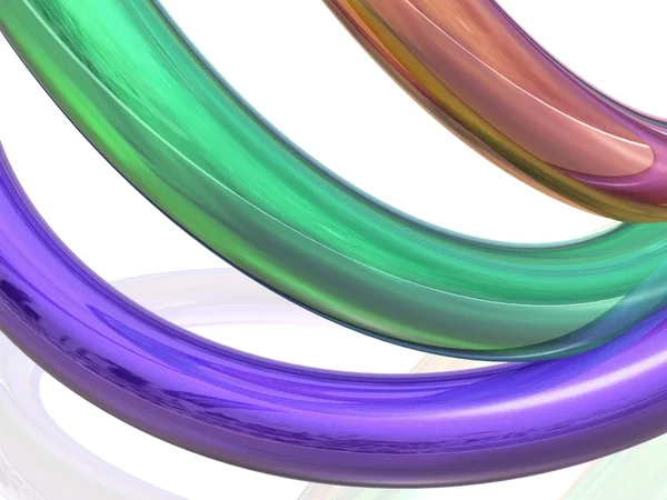 Bande tridimensionnelle multicolore — Photo