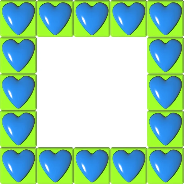 Frame van harten — Stockfoto