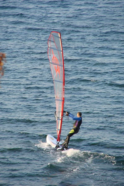Placa de windsurfista — Fotografia de Stock