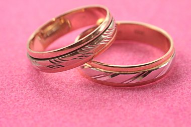 Wedding gold rings clipart