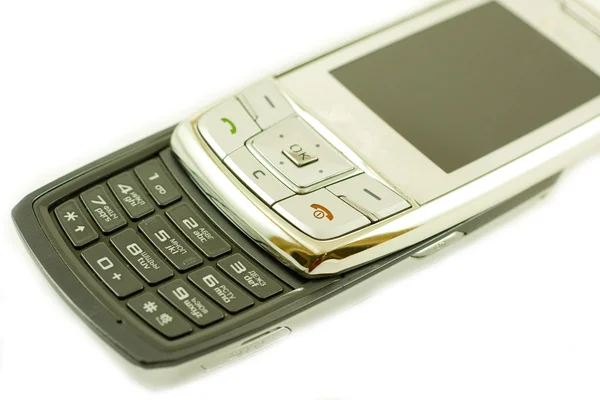 Telefone móvel prateado — Fotografia de Stock