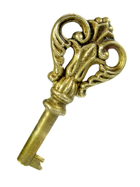 古色古香的青铜钥匙 — 图库照片