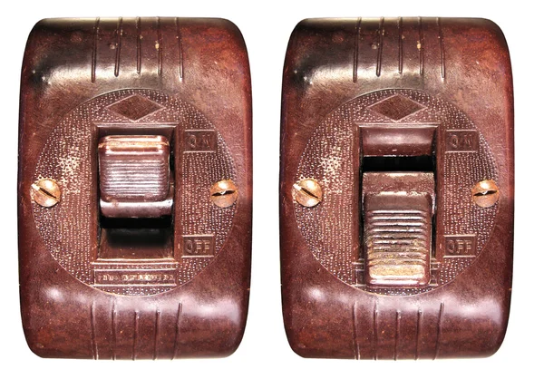 Velho interruptor de baquelite — Fotografia de Stock