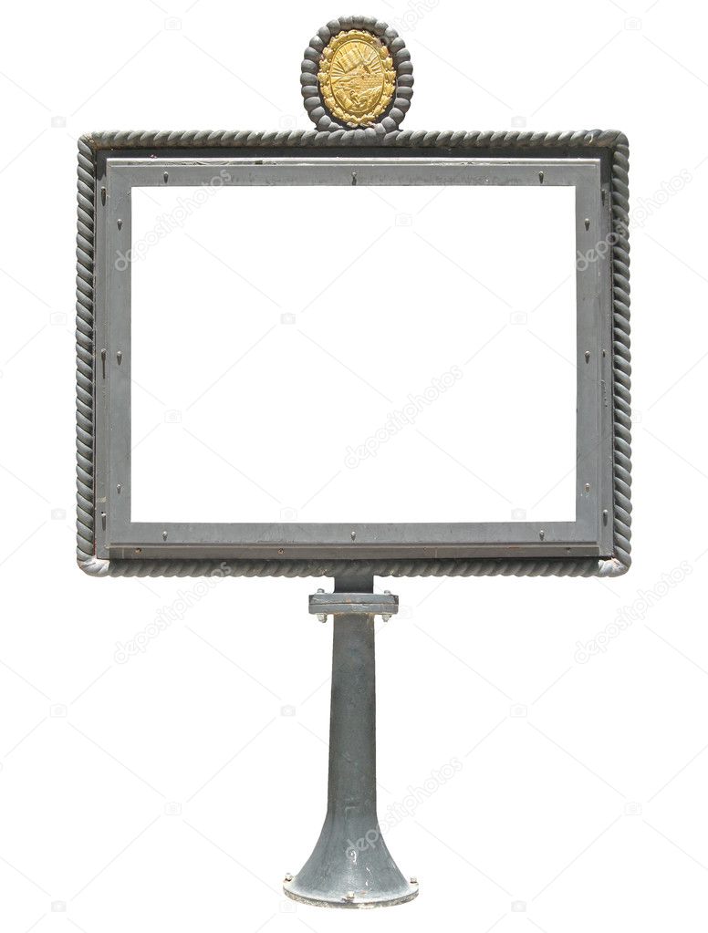 Publicity board isolated