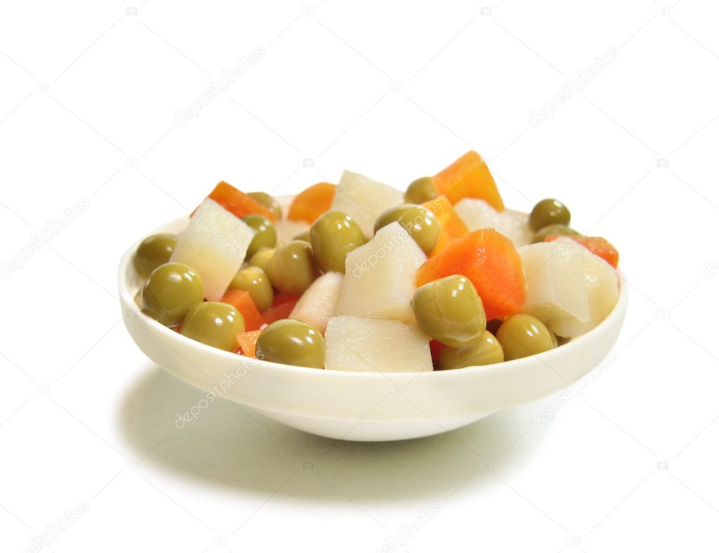 Potato, carrot and pea