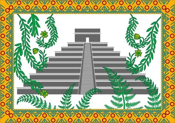 Pirâmide de maya — Vetor de Stock