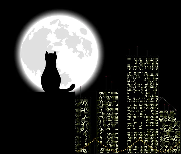 Большой городской кот — стоковый вектор