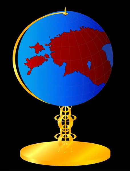 The globe of estonia — Stock Vector