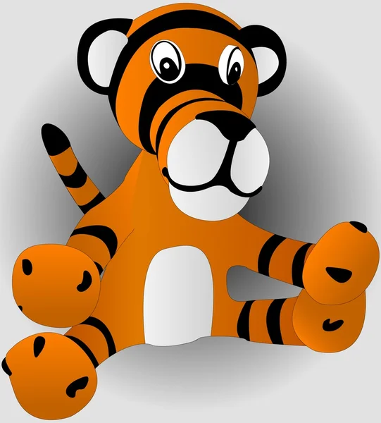 Cachorro tigre de juguete — Vector de stock