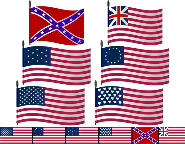 USA vlaggen — Stockvector