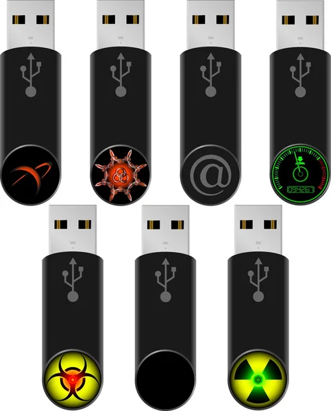 USB 플래시 드라이브 — 스톡 벡터