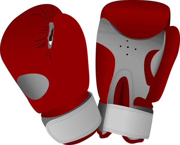 Červené Boxerské rukavice — Stockový vektor