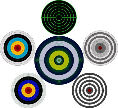 Set of targets clipart