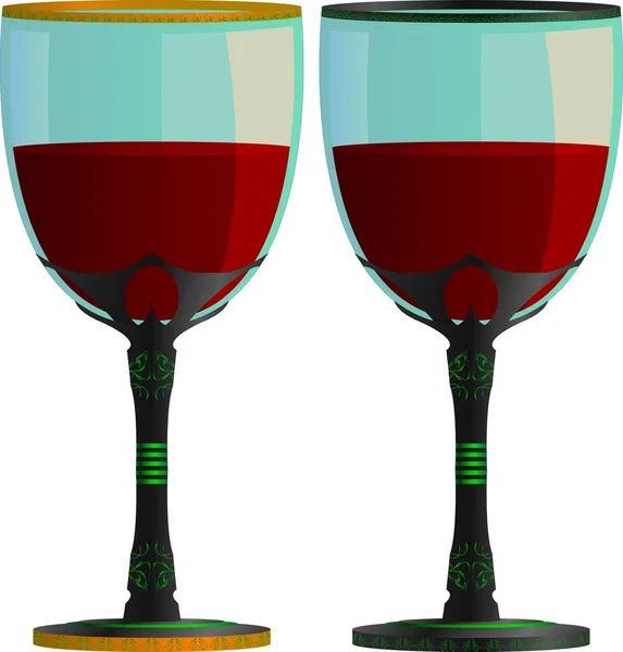 Verres de vin — Image vectorielle