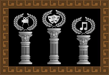 Pedestal of arts clipart