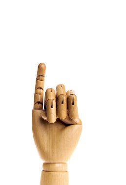 Wooden human hand clipart