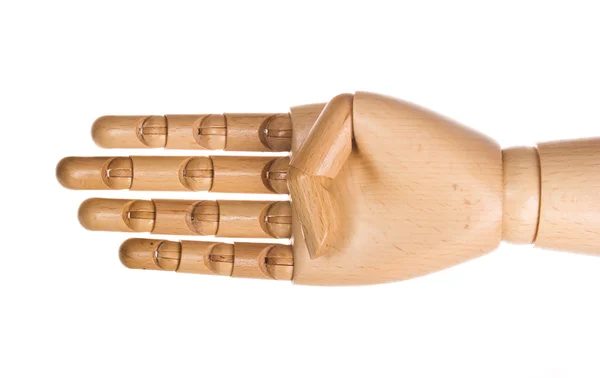 Menschliche Hand aus Holz — Stockfoto