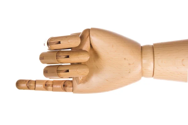 Mão humana de madeira — Fotografia de Stock