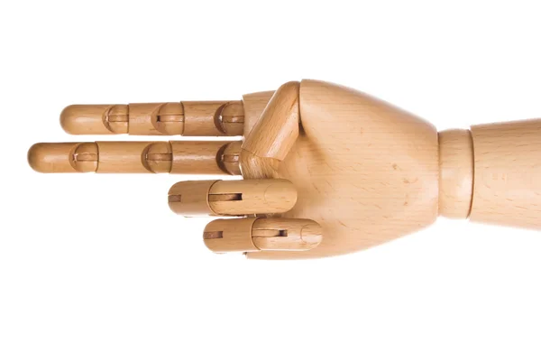 Houten menselijke hand — Stockfoto