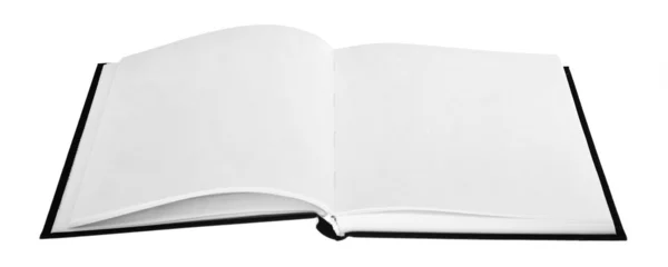 Libro aperto con pagine vuote — Foto Stock