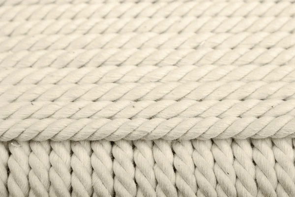 Corda bianca arrotolata — Foto Stock