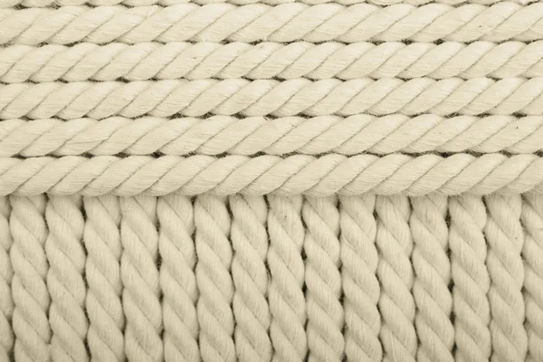 Biały zwoje liny — Zdjęcie stockowe