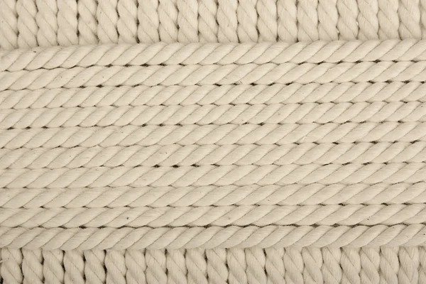 Biały zwoje liny — Zdjęcie stockowe