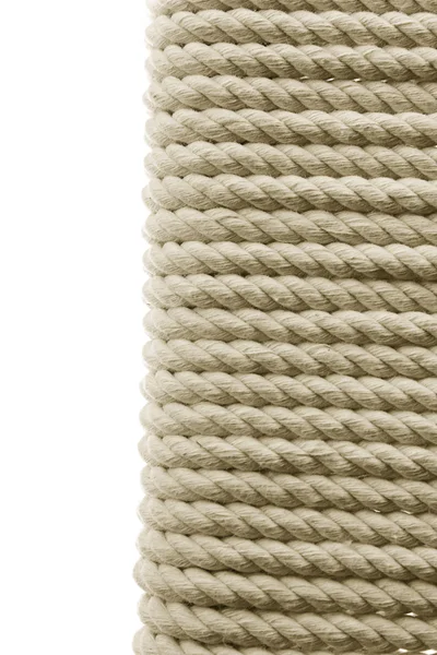 白いコイル状ロープ — ストック写真