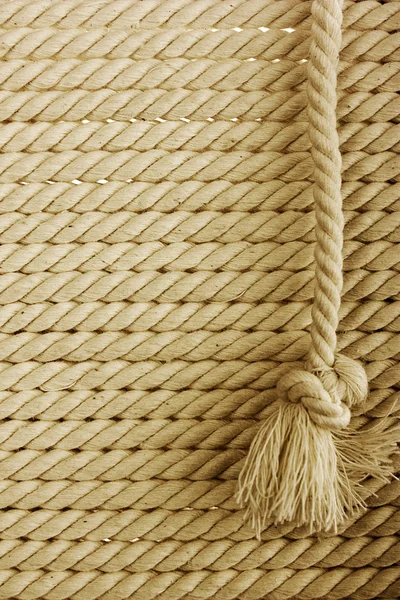 Bílý stočené lano — Stock fotografie