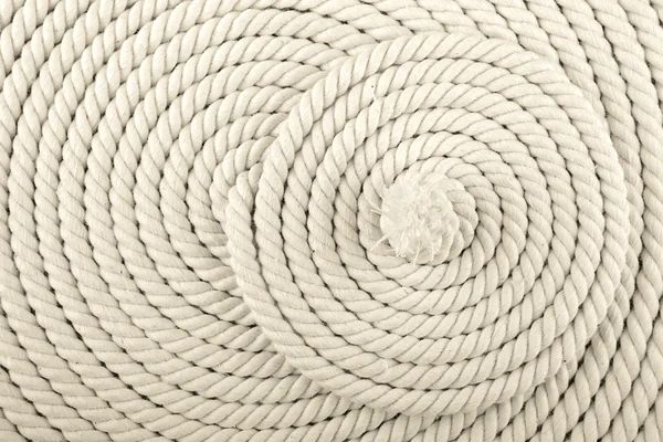 Bílý stočené lano — Stock fotografie