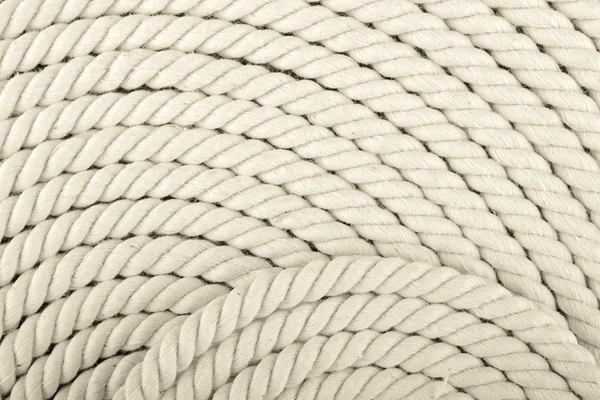 Λευκό σχοινί κουλουριασμένο — Φωτογραφία Αρχείου