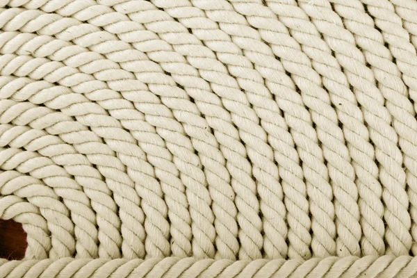 白色螺旋的绳 — 图库照片