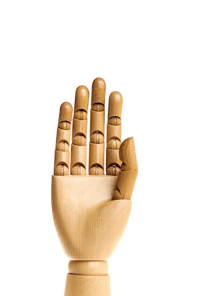 Houten menselijke hand — Stockfoto