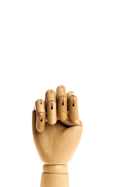 Fából készült emberi kéz — Stock Fotó