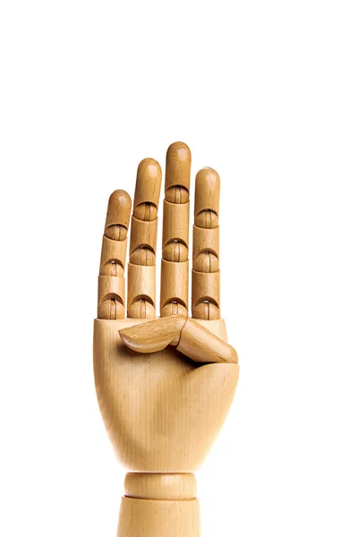 Trä mänsklig hand — Stockfoto
