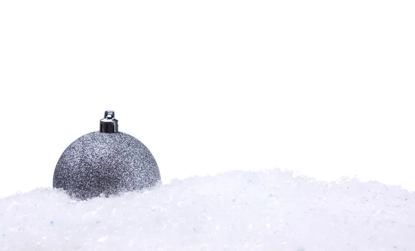 Stock image Grey Christmas ball with snow