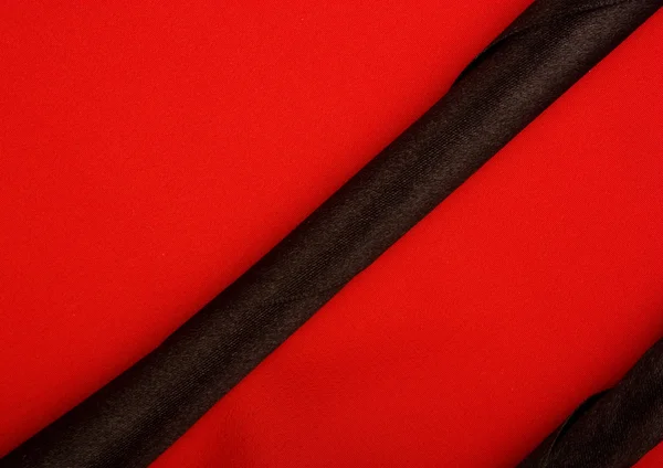 Rote und schwarze Seide — Stockfoto