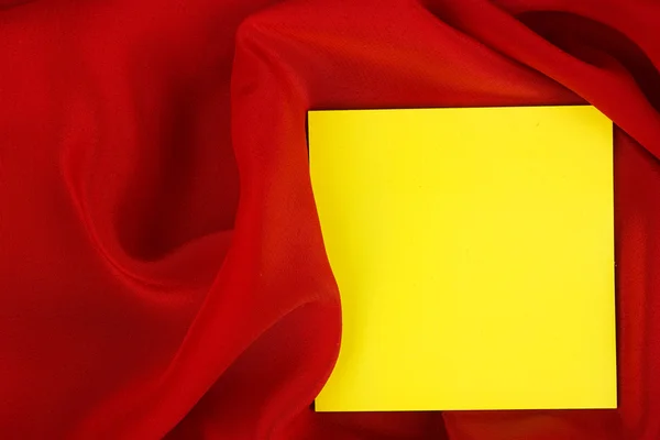 Blank yellow card — Stock Photo, Image