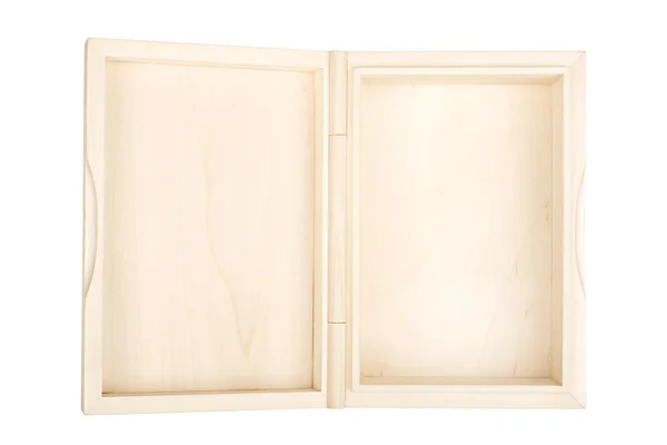 Caixa de madeira aberta vazia — Fotografia de Stock