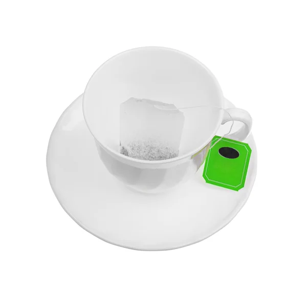 Cup with Tea bag — Stock Photo, Image