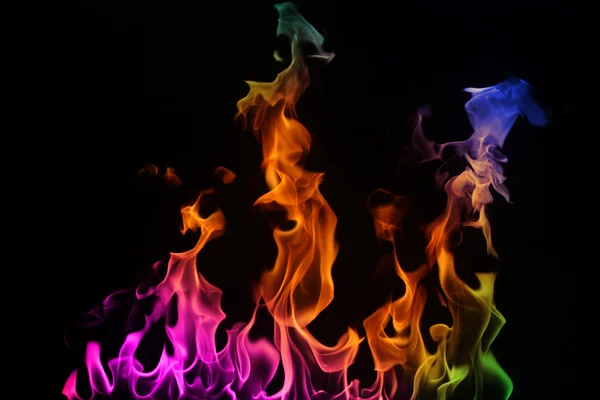Incêndio multicolorido — Fotografia de Stock