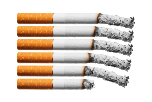 Conjunto de cigarros queimados — Fotografia de Stock